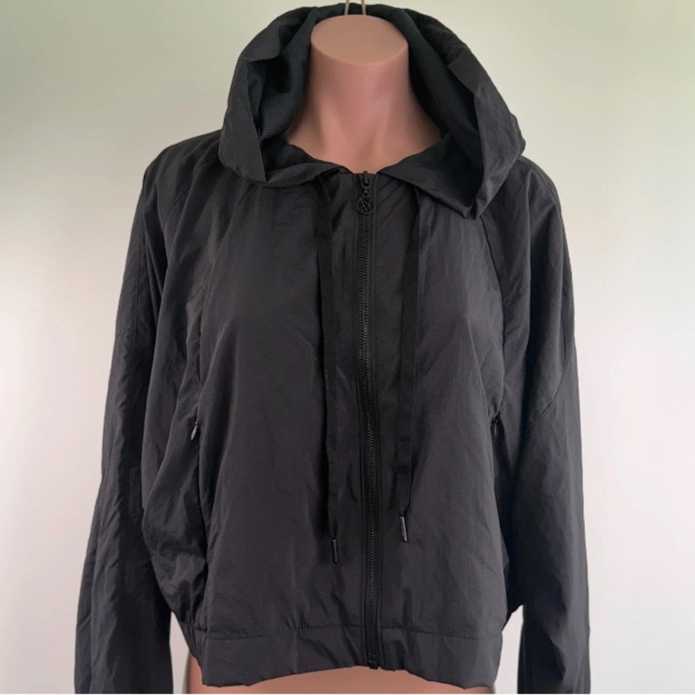 Victoria's Secret Black Hooded Bomber Jacket
